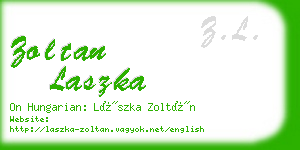 zoltan laszka business card